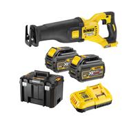 Scie sabre DEWALT 54V Li-Ion (2x 2Ah) XR + coffret TSTAK DCS388T2