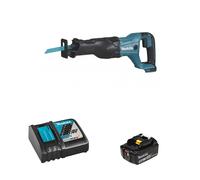 Scie sabre DJR186Z + 1 batterie BL1850B 18V 5 Ah + chargeur rapide DC18RC MAKITA