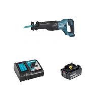 Scie sabre DJR186Z + 1 batterie BL1860B 18V 6 Ah + chargeur rapide DC18RC MAKITA