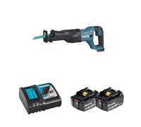 Scie sabre DJR186Z + 2 batteries BL1860B 18V 6 Ah + chargeur rapide DC18RC MAKITA