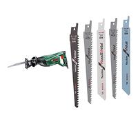 Scie sabre filaire Bosch - PSA 700 E (Livrée avec 1 lame de scie pour bois) & Lot de 5 lames F016800307 pour élagueur Keo