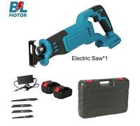 Scie sabre sans fil 20mm - 4 lames - 2 batteries - 3000 r/min - outils de coupe portatifs - Scie Alternative pour Couper Bois Métal