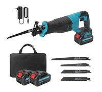 Scie Sabre Sans Fil 21V - Scie Alternative Électrique 10000SPM Compatible Batterie Makita - Outil Électrique Portable 2 Batteries