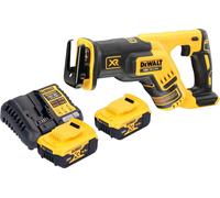 Scie sabre sans fil DeWalt DCS 367 P2 18 V Brushless + 2 batteries 5,0 Ah + chargeur