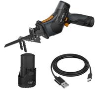 Scie sabre sans fil - Fixxpack 12V (avec batterie 2Ah et câble) - usage jardin et atelier