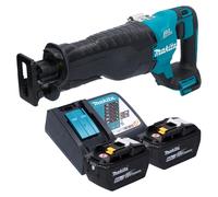 Scie sabre sans fil Makita DJR 187 Z 18 V sans balais + 2 batteries 9,0 Ah + chargeur