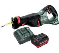 Scie sabre sans fil Metabo SSEP 18 LT 18 V 32 mm + 1 batterie LiHD 5,5 Ah + chargeur