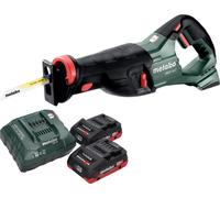 Scie sabre sans fil Metabo SSEP 18 LT 18 V 32 mm + 2 batteries LiHD 4,0 Ah + chargeur