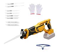 Scie sabre sans fil pour DeWalt 20V,3000 SPM,scie récipro sans fil, vitesse variable Scie recette électrique sans balais avec 8 lames de scie pour couper le bois,le métal,le plastique(sans batterie)