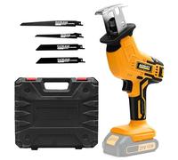 Scie Sabre Sans Fil pour Dewalt Batterie 21V, Scie Électrique Sans Fil avec 4 Lames et Boîte à Outils, Vitesse Variable 0-2500RPM pour le Bois/Métal/PVC (Batterie Non Incluse)