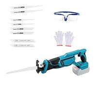 Scie sabre sans fil pour Makita 18 V,3000 SPM,scie récipro sans fil, vitesse variable Scie recette électrique sans balais avec 8 lames de scie pour couper le bois,le métal,le plastique(sans batterie)
