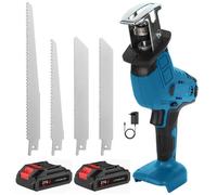 Scie sabre sans fil - Scie tigre - Course de 10 mm - Pour le bois et le métal - 0–4 000 tr/min - Changement de lame sans outil - 18 V, avec 2 batteries