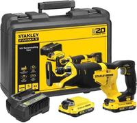 Scie Sabre sans Fil Stanley Fatmax 18V, Profondeur de Coupe 300mm, 2 Batteries 2Ah, Chargeur, SFMCS300D2K-QW