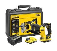 Stanley - Scie sabre sans fil 18 V, 2 batteries 2,0 Ah Li-Ion, chargeur SFMCS310D2K-QW