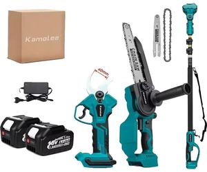 Scie sans fil, utilisation sans fil, conception ergonomique, kit complet 2 x 5,0 Ah 40, UE