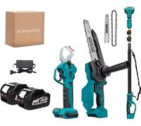 Scie sans fil, utilisation sans fil, conception ergonomique, kit complet 2 x 5,0 Ah, UE