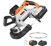 Scie sans fil VEVOR 20 V, profondeur de coupe 127 x 115 mm, batterie 4 000 mAh et chargeur, adaptée à la coupe du métal et du bois