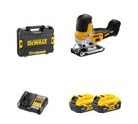 Scie sauteuse 18V DCS335NT-XJ + 2 batteries 18V 5 Ah + 1 chargeur rapide DCB1104-QW DEWALT