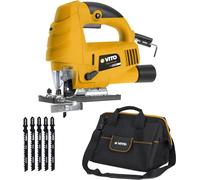 Scie sauteuse 570W + 5 lames bois + Sacoche à outils VITO