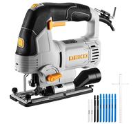 Scie sauteuse 800 W avec LED et laser, 4 mouvements pendulaires, inclinaison ±45°, 10 lames