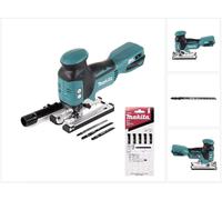 Scie sauteuse à course pendulaire Makita DJV 181 Z 18 V sans balais Solo + 11 lames de scie - sans batterie, sans chargeur