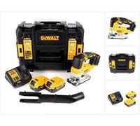 Scie sauteuse à mouvement pendulaire sans fil DeWalt DCS 334 M2 18 V sans balais + 2 batteries 4,0 Ah + chargeur + TSTAK