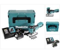 Scie sauteuse à mouvement pendulaire sans fil Makita DJV 181 RFJ 18 V sans balais + 2 batteries 3,0 Ah + chargeur + Makpac