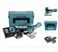 Scie sauteuse à mouvement pendulaire sans fil Makita DJV 181 RGJ 18 V sans balais + 2 batteries 6,0 Ah + chargeur + Makpac