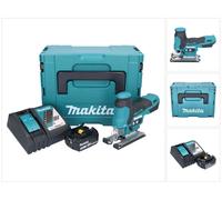 Scie sauteuse à mouvement pendulaire sans fil Makita DJV 185 RF1J 18 V sans balais + 1 batterie 3,0 Ah + chargeur + Makpac