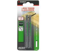 Scie sauteuse bois - TIVOLY - lot de 2 lames - coupe fine