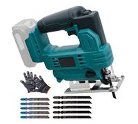 Scie sauteuse compatible avec Makita 18V batterie, scie sauteuse électrique | scie sauteuse avec contrôle variable 6 vitesses, coupe en biseau à 0-45°, pour couper bois et métal, batterie non incluse