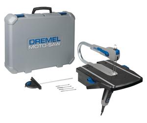 Scie sauteuse Dremel MS20, scie circulaire compacte 2-en-1 (70 W) avec 1 accessoire et 5 lames de scie pour les coupes droites et longitudinales dans le bois tendre, le stratifié et le plastique