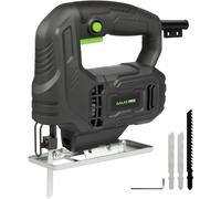 Scie sauteuse électrique - 400 W. Scie à onglets - 3000 courses par minute - Coupe d'onglet à ±45° - Verrouillage pour fonctionnement continu - Lames de scie pour bois et métal