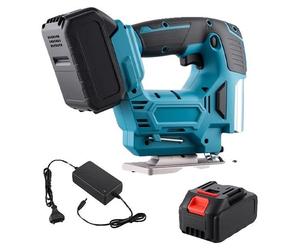Scie sauteuse électrique à main, en acier, 32 x 15 x 24 cm, compatible avec certains types de batteries, électrique (sans fil/avec fil), e CE