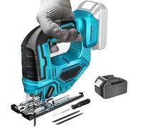 Scie sauteuse électrique, moteur sans balais, changement de lame sans outil, 1 batterie, UE