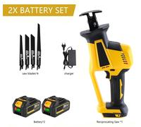 Scie sauteuse électrique - Scie alternative - Scie à métaux sans fil - Moteur sans balais de 3600 W - 12 000 courses par minute - Batterie lithium-ion - Coffret de luxe avec 2 batteries