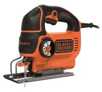 Scie sauteuse, filaire, puissance : 550 W, profondeur de coupe : 5 mm pour le métal et 80 mm pour le bois, livrée avec 2 lames de scie