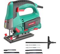 Scie Sauteuse HYCHIKA - 800W - 6 Vitesses Réglables - 4 Modes de Coupe - Avec 6 lames de scie