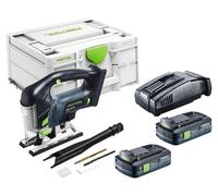 Scie sauteuse pendulaire sans fil Festool PSBC 420 EB-Basic 18 V 120 mm Brushless + 2 batteries 4,0 Ah + chargeur rapide + Systainer