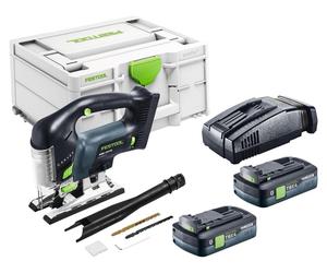 Scie sauteuse pendulaire sans fil Festool PSBC 420 EB-Basic 18 V 120 mm Brushless + 2 batteries 4,0 Ah + chargeur rapide + Systainer