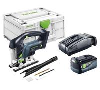 Scie sauteuse pendulaire sans fil Festool PSBC 420 EB-Basic 18 V 120 mm sans balais + 1 batterie 5,0 Ah + chargeur rapide + Systainer