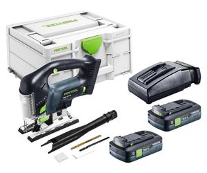 Scie sauteuse pendulaire sans fil Festool PSBC 420 EB-Basic 18 V 120 mm sans balais + 2 batteries 4,0 Ah + chargeur + Systainer
