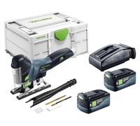 Scie sauteuse pendulaire sans fil Festool PSC 420 EB-Basic 18 V 120 mm Brushless + 2 batteries 5,0 Ah + chargeur + Systainer