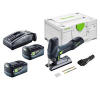 Scie sauteuse pendulaire sans fil Festool PSC-E 18 EB-Basic 18 V 40 mm + 2 batteries 5,0 Ah + chargeur + Systainer
