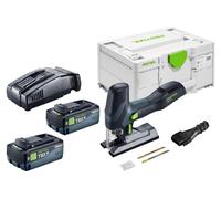 Scie sauteuse pendulaire sans fil Festool PSC-E 18 EB-Basic 18 V 40 mm + 2 batteries 8,0 Ah + chargeur + Systainer