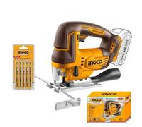 Scie sauteuse sans fil - INGCO - 20V - 3000 tr/min - 5 lames - Jaune