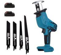 Scie sauteuse sans fil - 21 V - 0 à 3000 tr/min - Changement de lame sans outil - Frein électrique - Pour métal, bois et plastique - 2 batteries