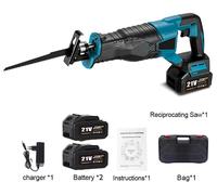 Scie sauteuse sans fil - 900 W - 3600 tr/min - Course de 28 mm - Livrée avec 2 batteries - 4 lames de scie - Adaptée pour le bois, le métal et les tuyaux en eau