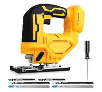 Scie sauteuse sans fil DEWALT, outil de coupe électrique 400 W, 2900 tr/min, coupe biseautée 45°, 3 réglages orbitaux, 6 lames de rechange métal, PVC, contreplaqué, PVC