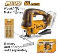 Scie sauteuse sans fil 20V avec 5 lames incluses P20S - INGCO - CJSLI1008